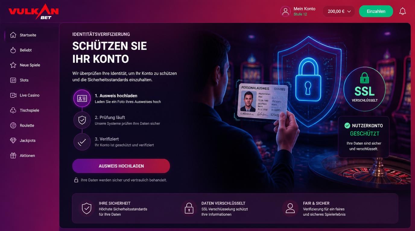 Verifizierung mit Ausweis und Schutzsymbol gesehen